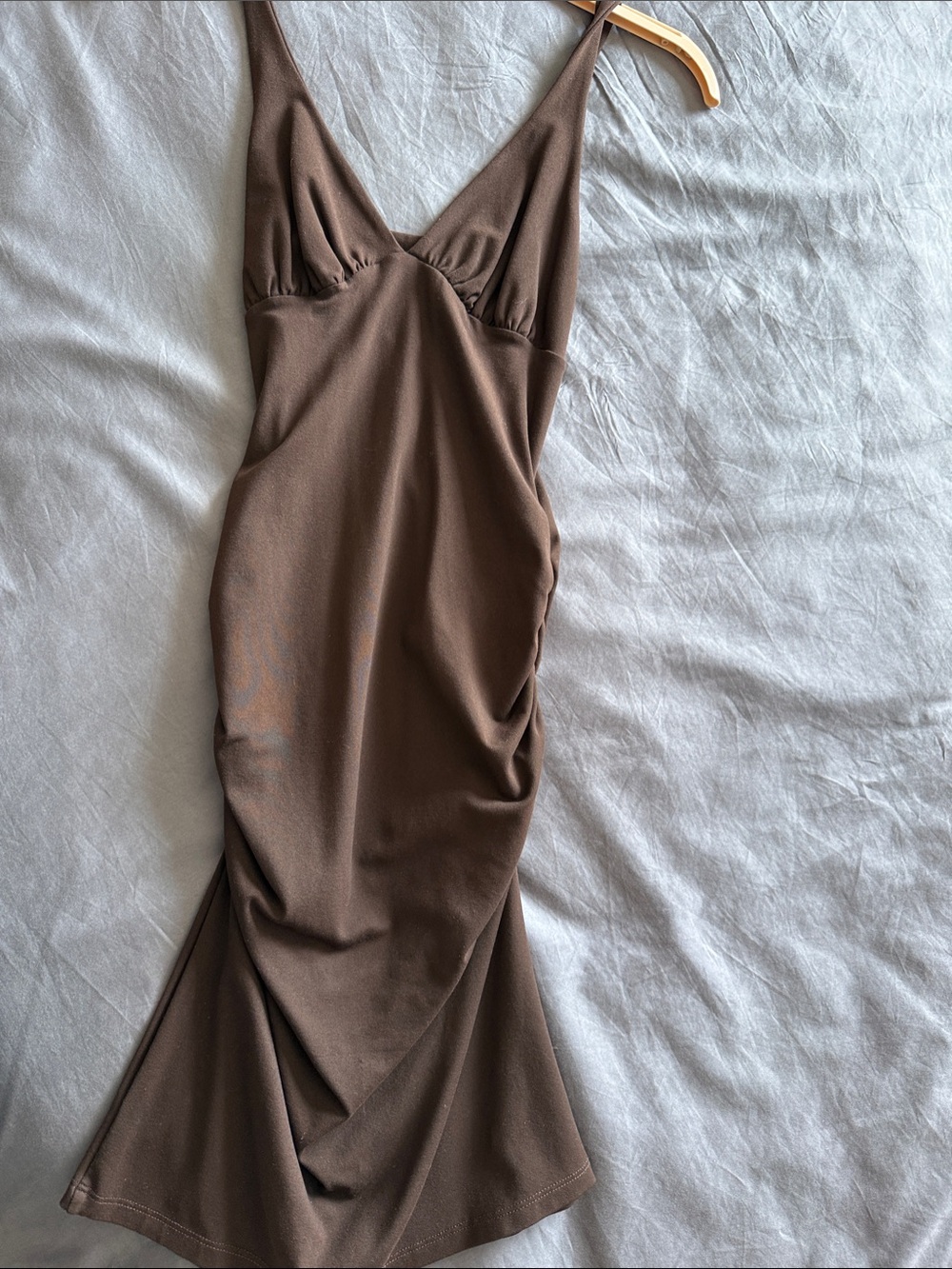 Susana Monaco Brown Midi Slip Dress